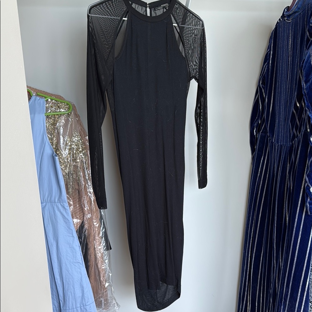 Elegant Black Long Sleeve Dress